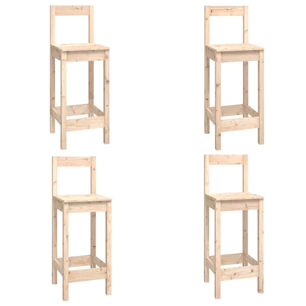 vidaXL vidaXL 5 Piece Bar Set Honey Brown Solid Wood Pine - Dining Set