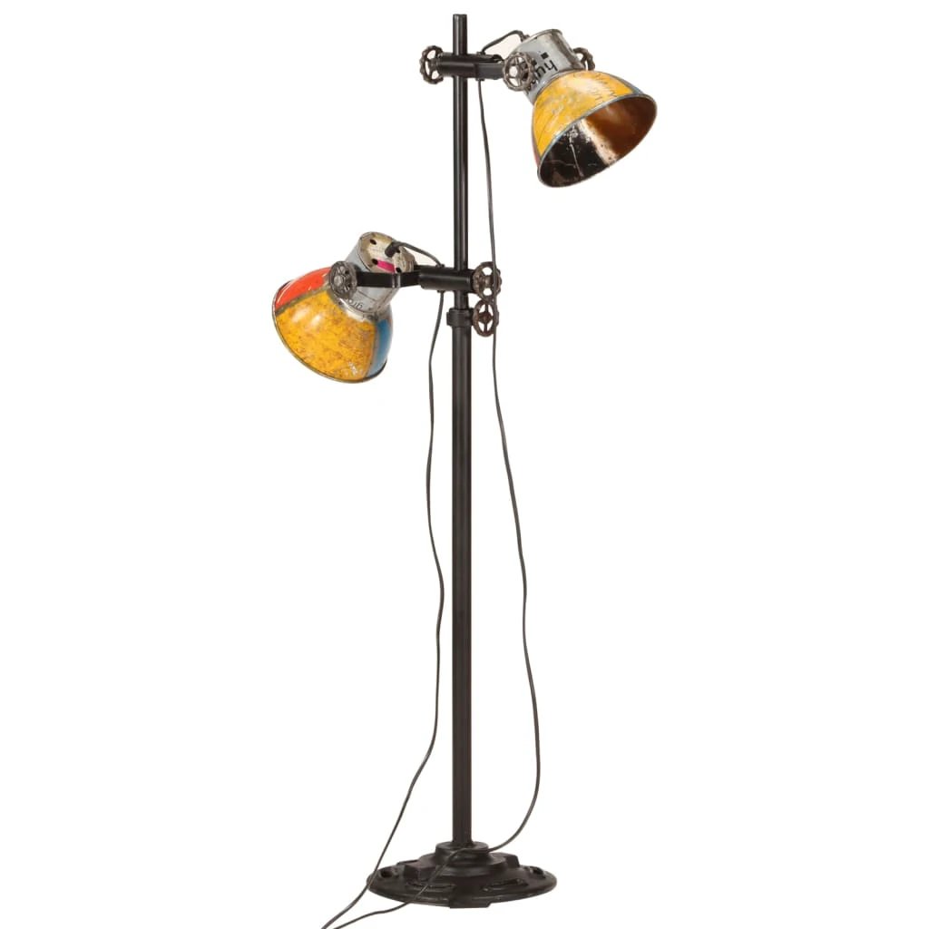 vidaXL Floor Lamp 2 Lampshades Unique Hand-Painted Design by vidaXL