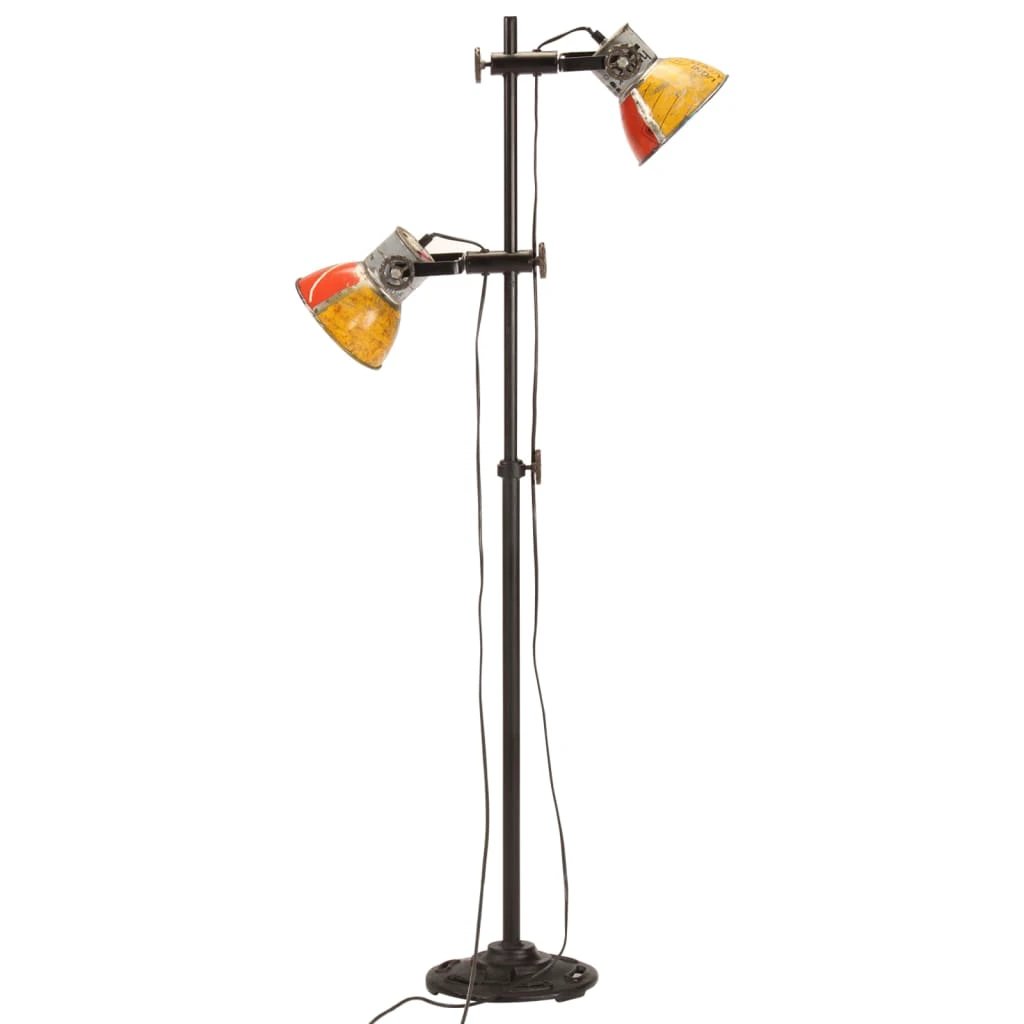 vidaXL Floor Lamp 2 Lampshades Unique Hand-Painted Design by vidaXL