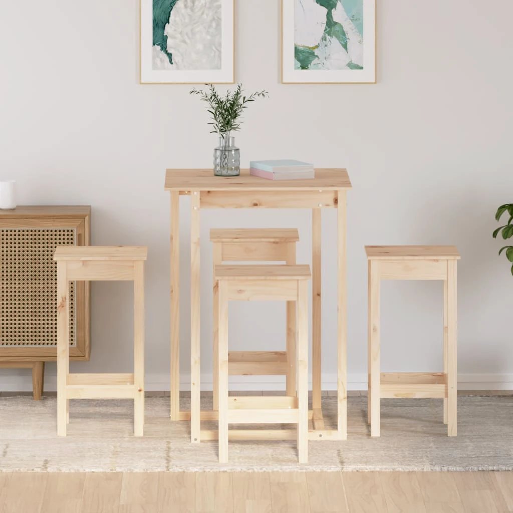 vidaXL 5 Piece Bar Set Solid Wood Pine by vidaXL