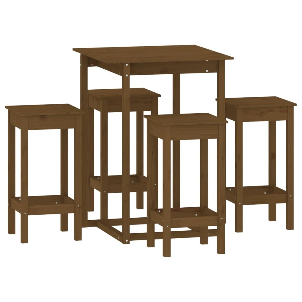 vidaXL 5 Piece Bar Set Solid Wood Pine by vidaXL