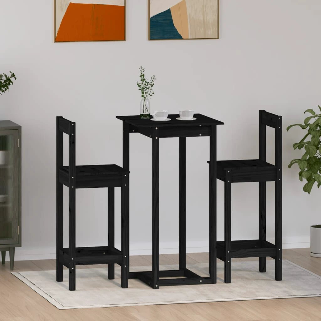 vidaXL vidaXL 3 Piece Bar Set Solid Wood Pine - Dining Set