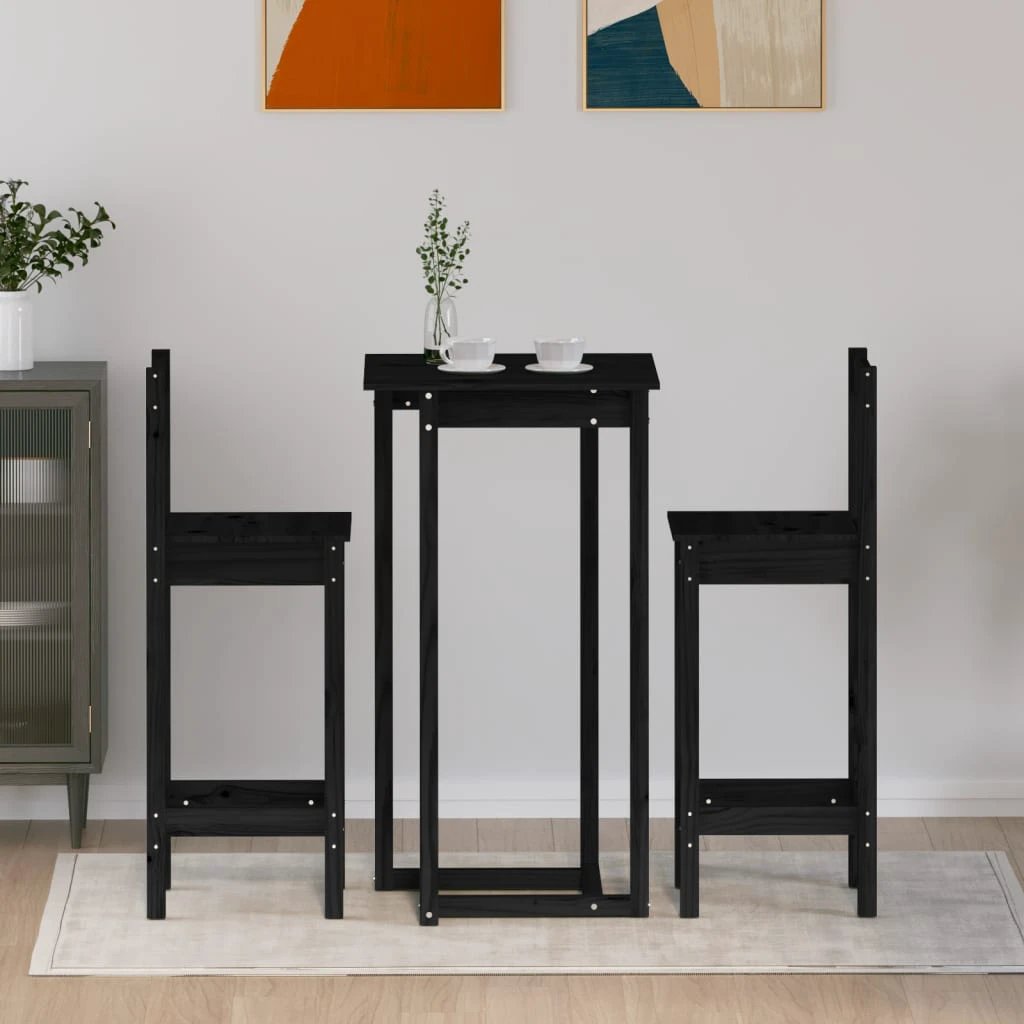 vidaXL 3 Piece Bar Set Solid Wood Pine by vidaXL