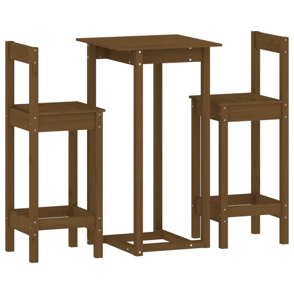 vidaXL vidaXL 3 Piece Bar Set Solid Wood Pine - Dining Set