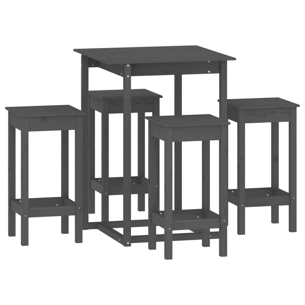 vidaXL vidaXL 5 Piece Bar Set Solid Wood Pine - Dining Set
