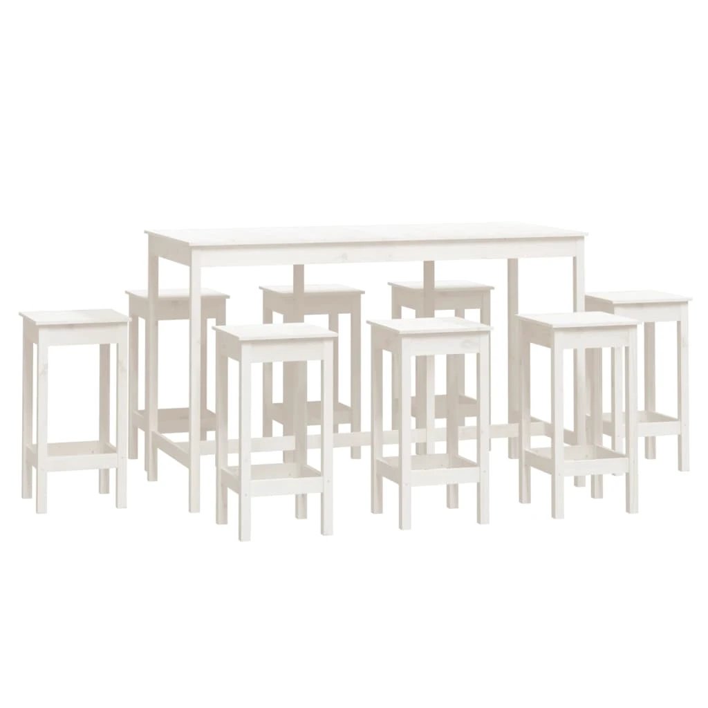 vidaXL vidaXL 9 Piece Bar Set Solid Wood Pine - Dining Set