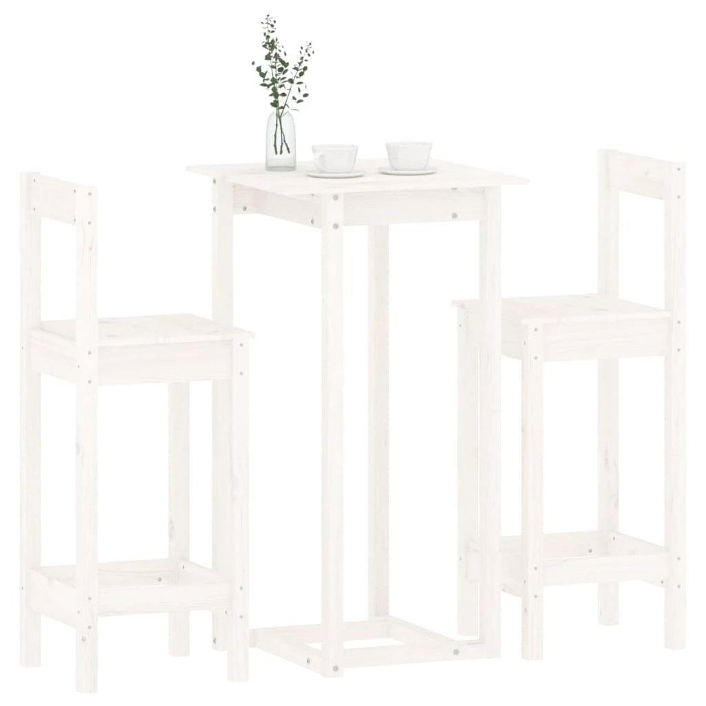 vidaXL 3 Piece Bar Set Solid Wood Pine by vidaXL