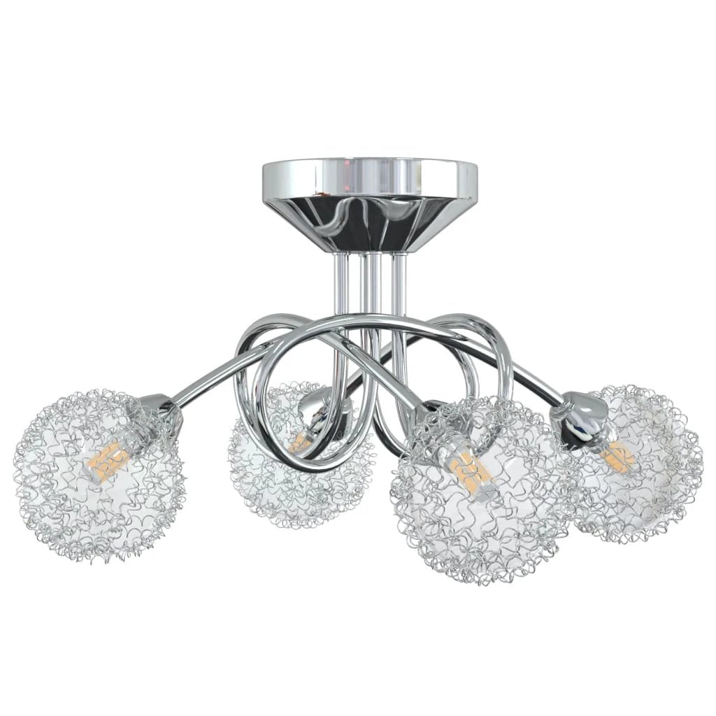 vidaXL Pro Ceiling Lamp 4 Light Mesh Wire Shades Home - Ceiling Lights