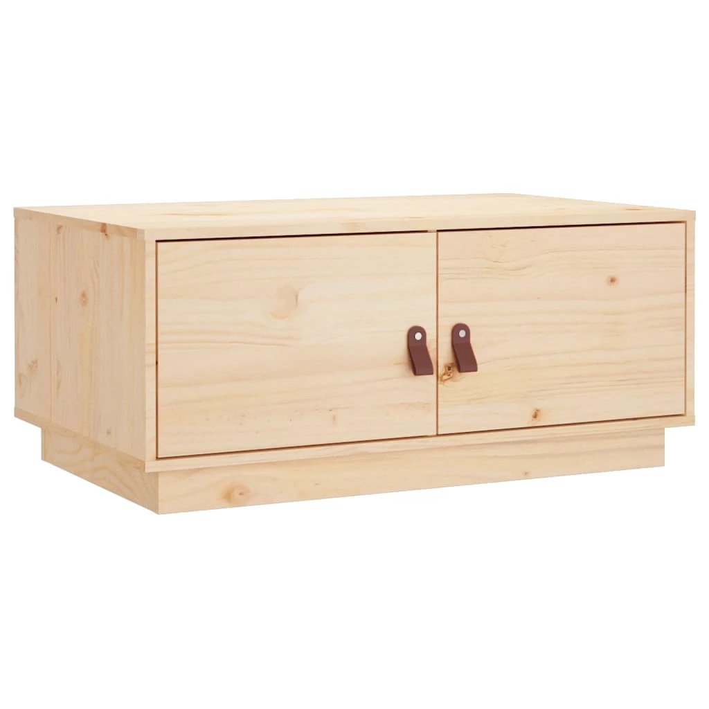 Rustic Solid Pine Wood Coffee Table 80x50x35 cm With Natural Knots And Grain For Stylish Living Rooms by vidaXL