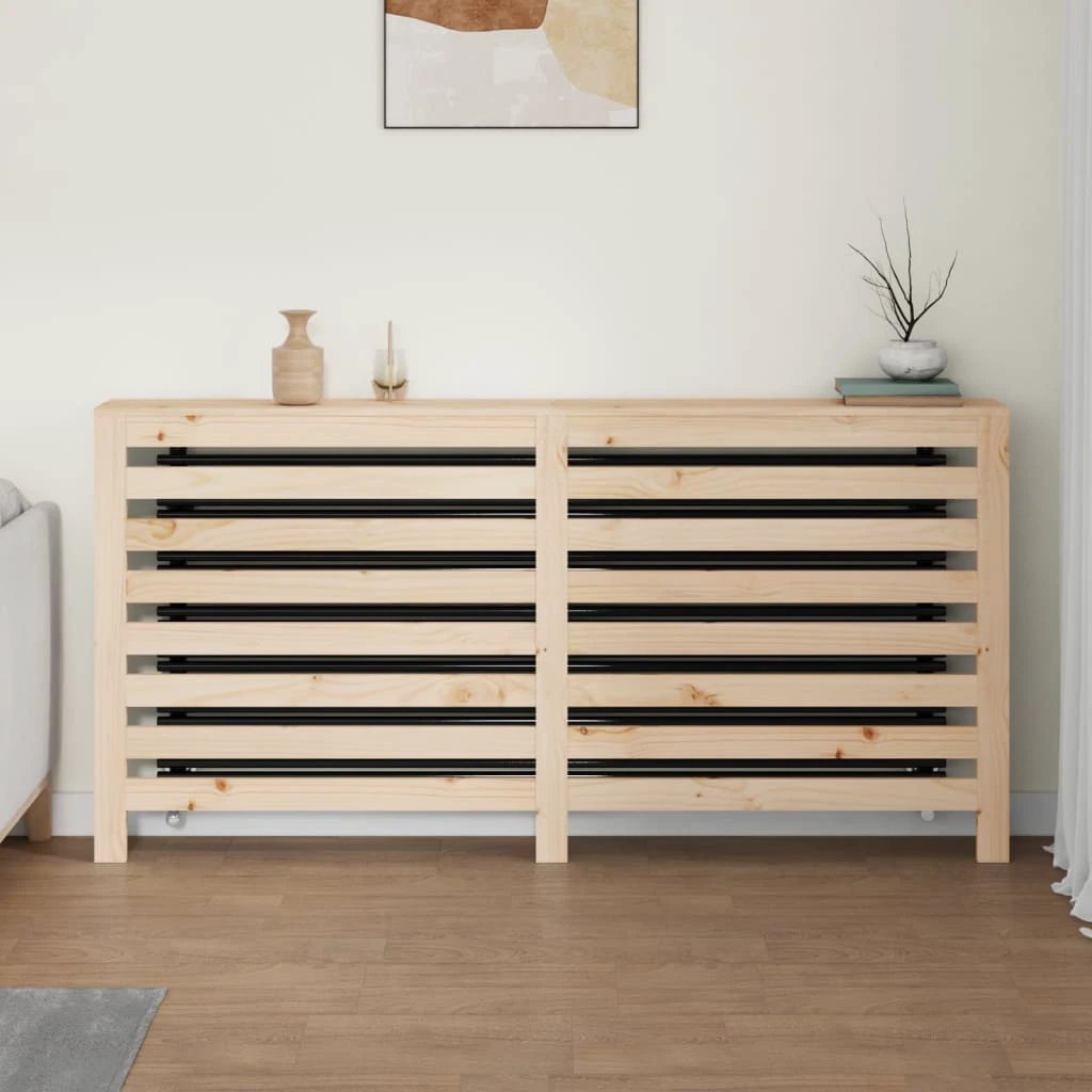 vidaXL Solid Pine Radiator Cover 169x19x84 cm Shelf - Radiator