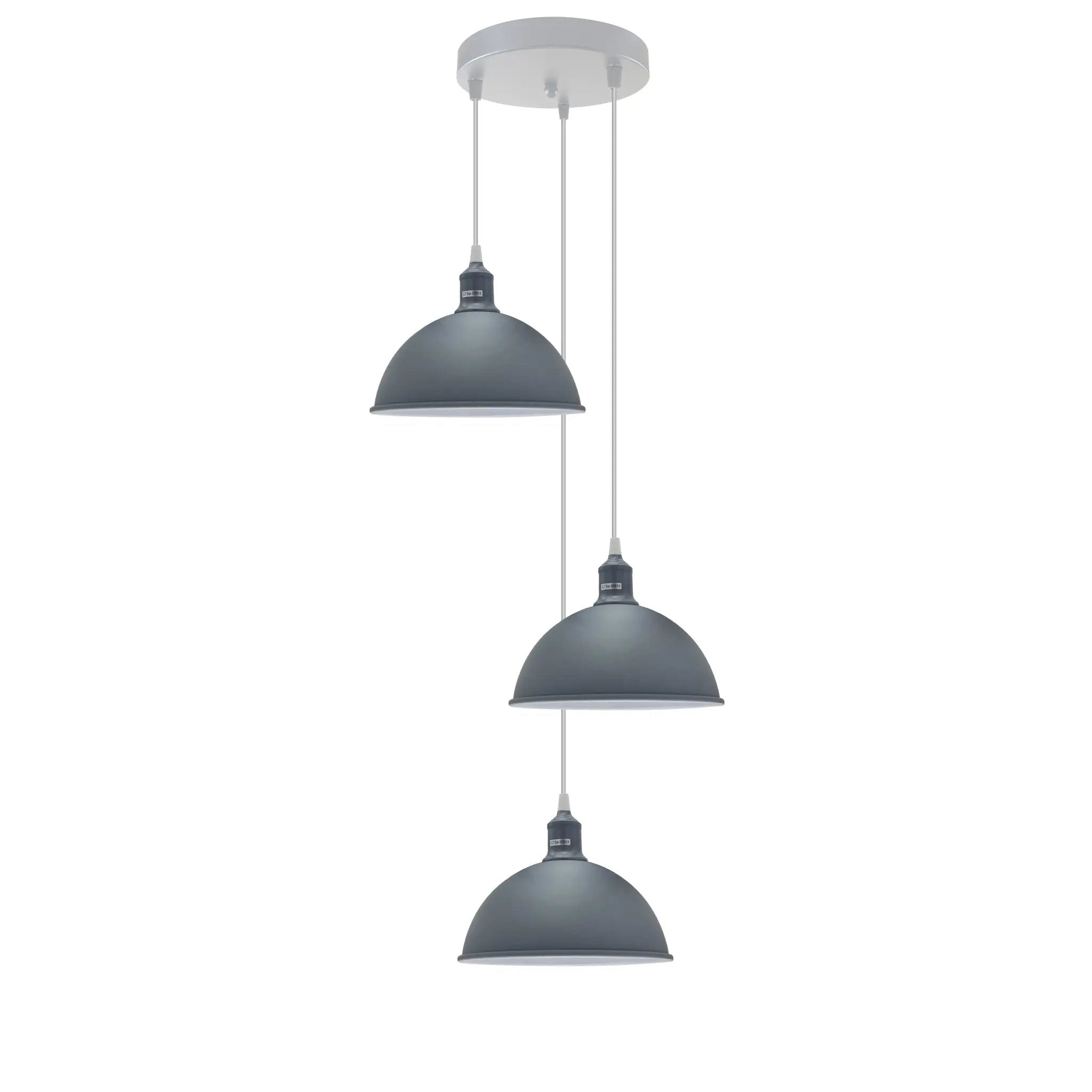 Ledsone Vintage Industrial Round Three Outlet 21cm Pendant Retro Ceiling Light E27Edison - Pendant Lights