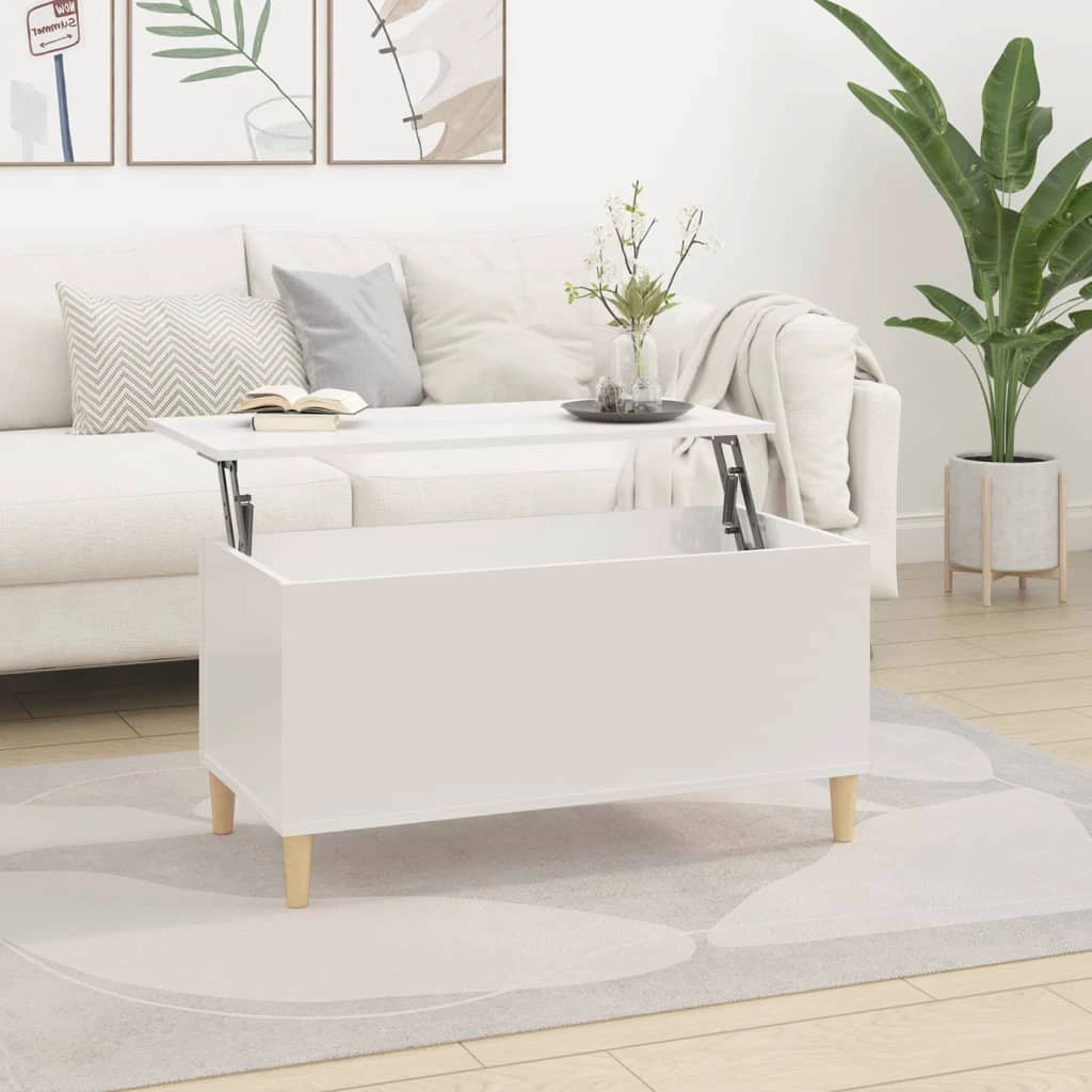 vidaXL VidaXL Coffee Table 60x44.5x45 cm Lift Top With Hidden Storage For Living Room Area - Coffee Table