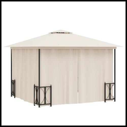 vidaXL Gazebo with Sidewalls 3x3 m Water-Resistant Polyester Roof for Outdoor Gatherings by vidaXL