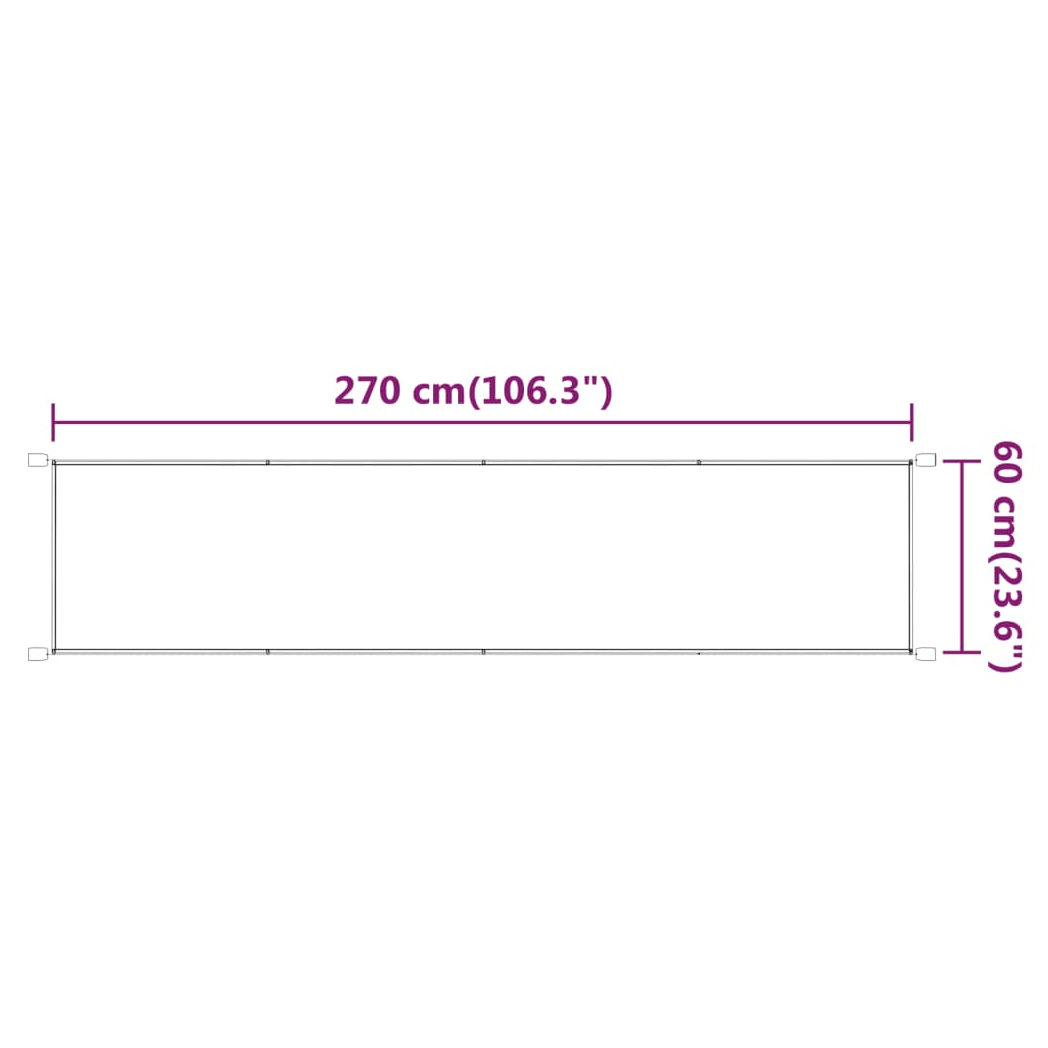 VidaXL Vertical Awning 60x270 cm Oxford Fabric Water-Resistant Privacy Screen for Balconies by vidaXL