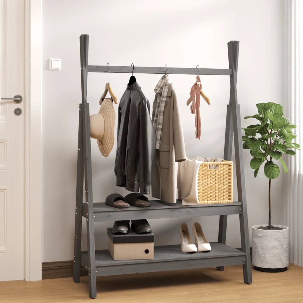 vidaXL VidaXL Clothes Rack 100x45.5x150 cm Solid Pine Home - Wardrobe