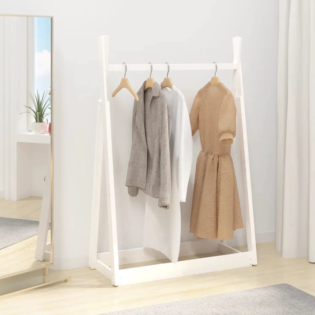 VidaXL Clothes Rack 100x45x150 Cm Solid Pine Wood Sturdy Frame For Closet Organization by vidaXL