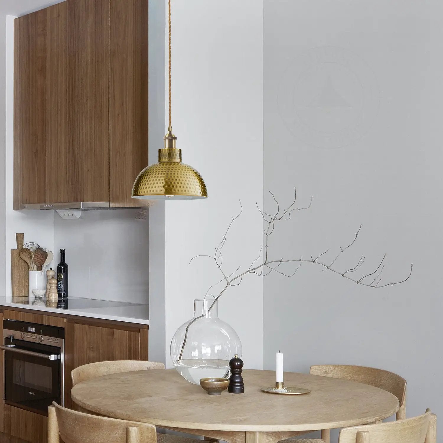 LEDSONE 2 Pack Vintage Industrial Yellow Brass Ceiling Pendant Light Metal Shade Hanging Lamp - Pendant Lights