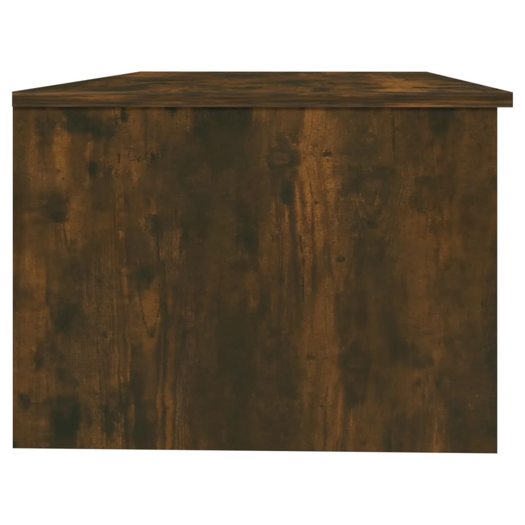 vidaXL VidaXL Coffee Table 102x50x36 cm Three-Compartment Storage Smoked Oak Living Room Decor - Coffee Table