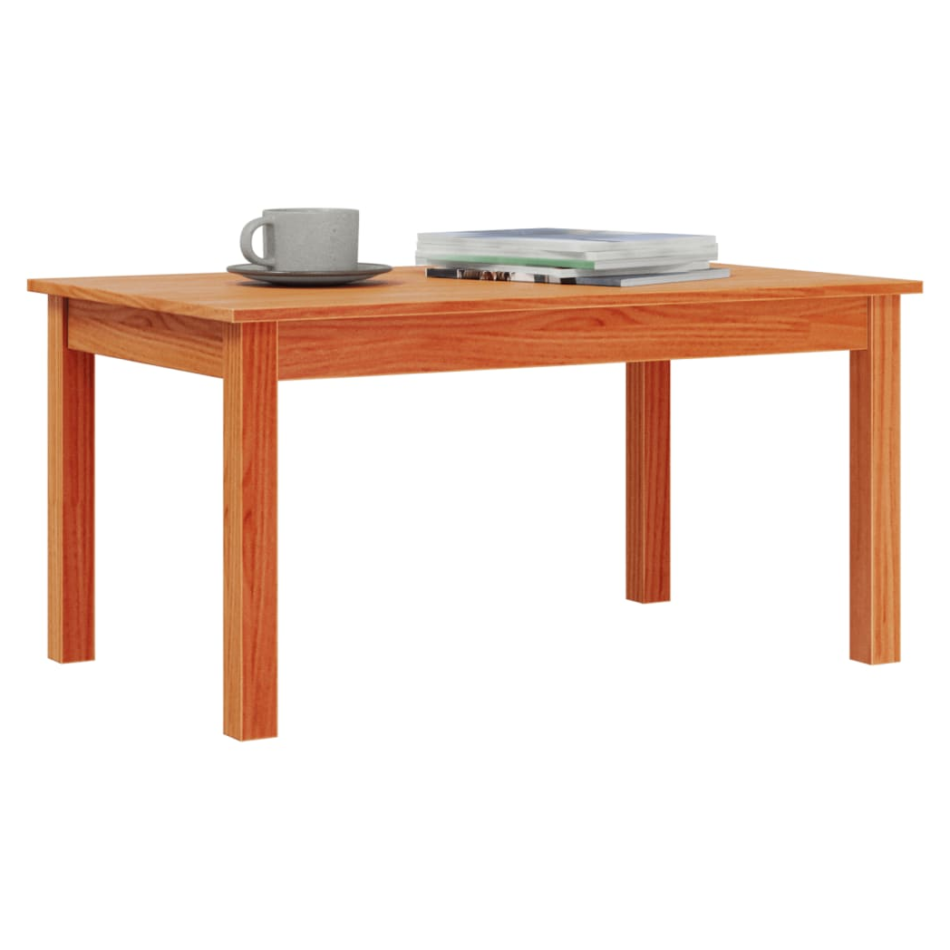 vidaXL vidaXL Coffee Table 80x50x40 Cm Solid Pine Wood With Rustic Wax Finish And Sturdy Frame Living Room Decor - Coffee Table