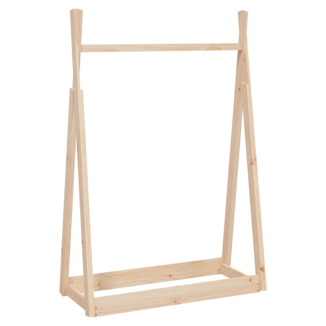 VidaXL Clothes Rack 100x45x150 Cm Solid Pine Wood Sturdy Frame For Closet Organization by vidaXL
