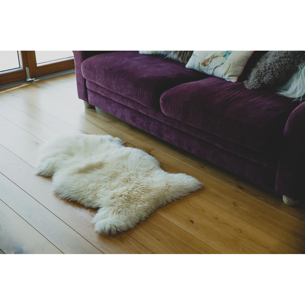 Nordvek Natural Sheepskin Rug Single Pelt - Natural Ivory & Cream Colouring - Rug
