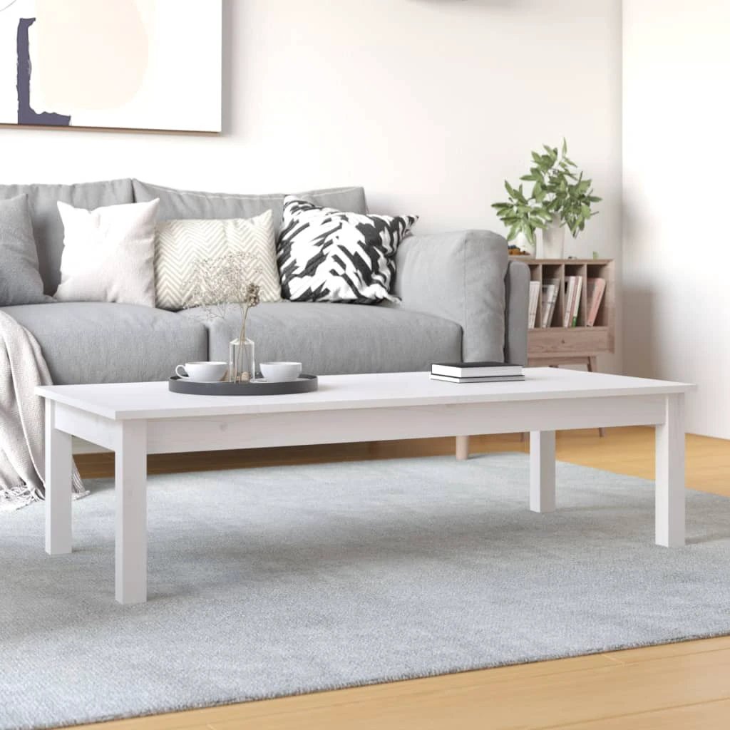 vidaXL Coffee Table 80x50x40 Cm Solid Pine Wood With Rustic Wax Finish And Sturdy Frame Living Room Decor by vidaXL