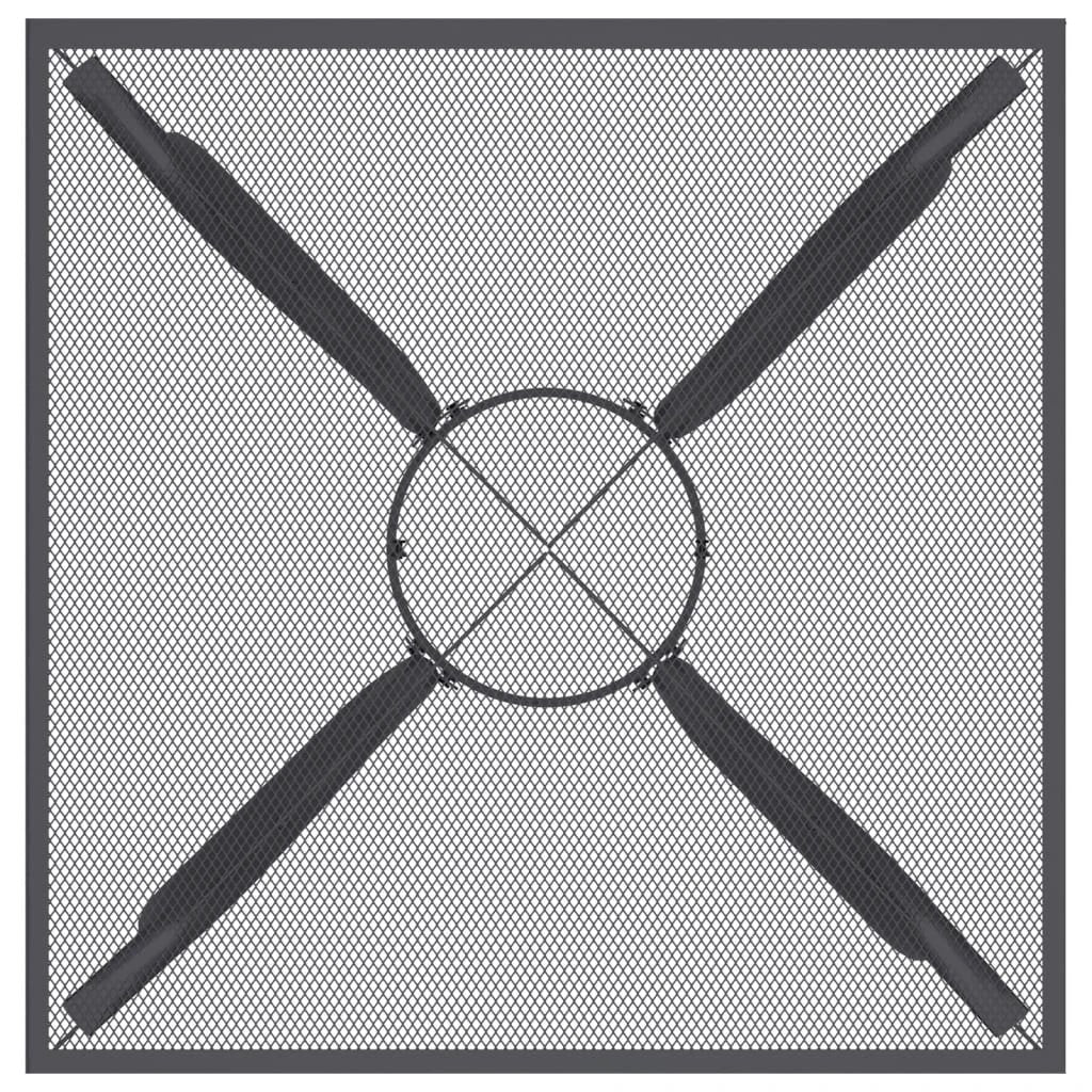 vidaXL Garden Table Anthracite 50x50x72 cm Steel Mesh by vidaXL