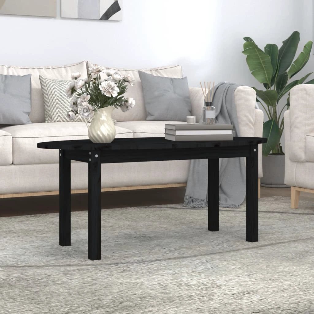 vidaXL vidaXL Coffee Table 110x55x45 cm Solid Pine Wood Rustic Finish For Living Room Decor - Coffee Table