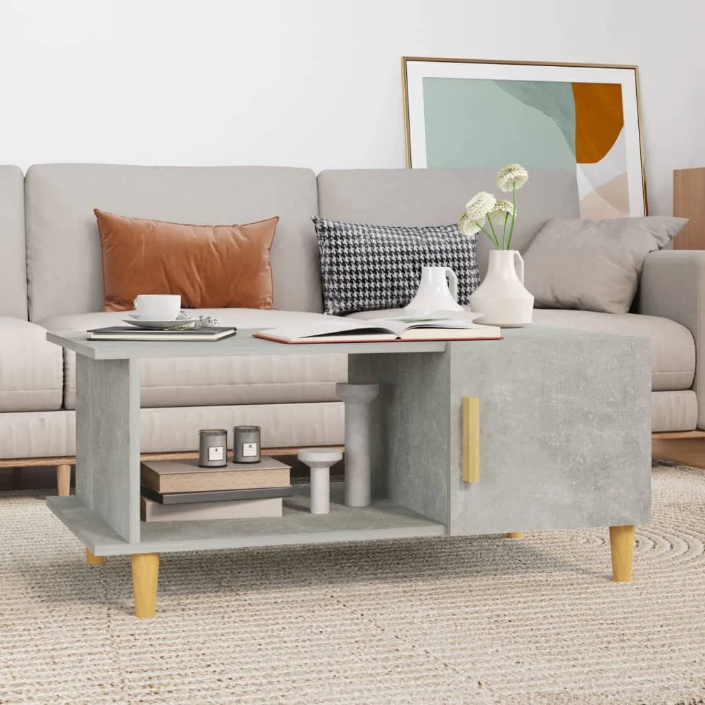 vidaXL VidaXL Coffee Table 90x50x40cm Engineered Wood Moisture Resistant With Storage Living Room - Coffee Table