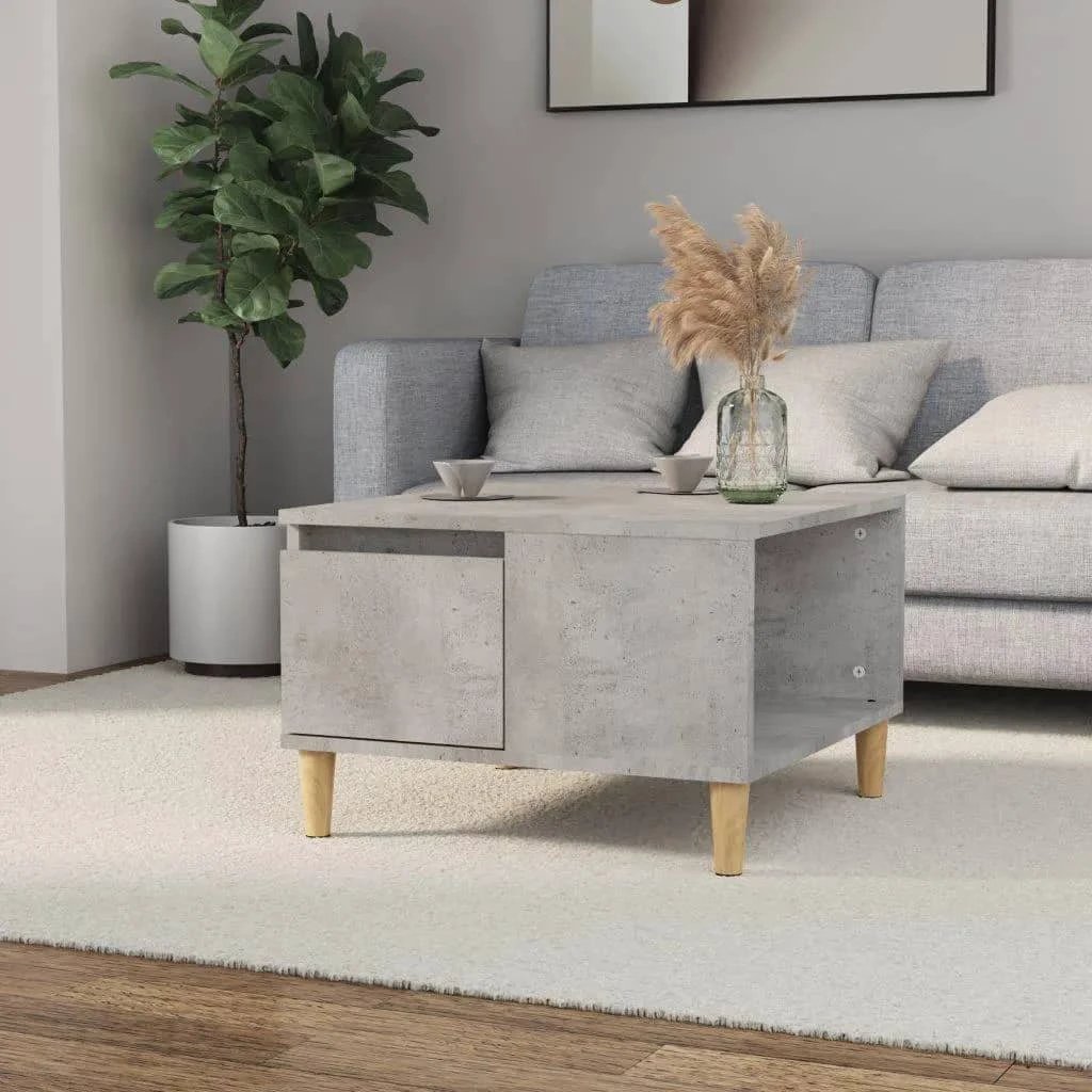 vidaXL VidaXL Coffee Table 55x55x36.5 cm Engineered Wood Moisture-Resistant White Finish For Living Room Decor - Coffee Table