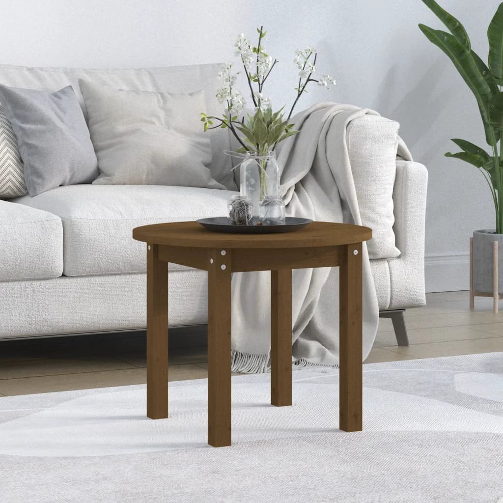 VidaXL Coffee Table 55x45 cm Solid Pine Wood Natural Finish For Living Room Decor by vidaXL