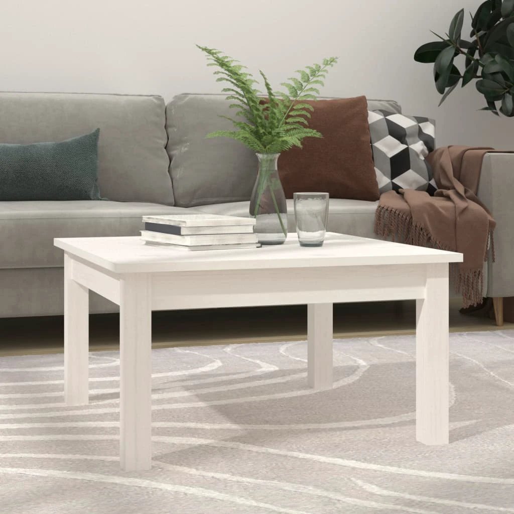 vidaXL Coffee Table 80x50x40 Cm Solid Pine Wood With Rustic Wax Finish And Sturdy Frame Living Room Decor by vidaXL