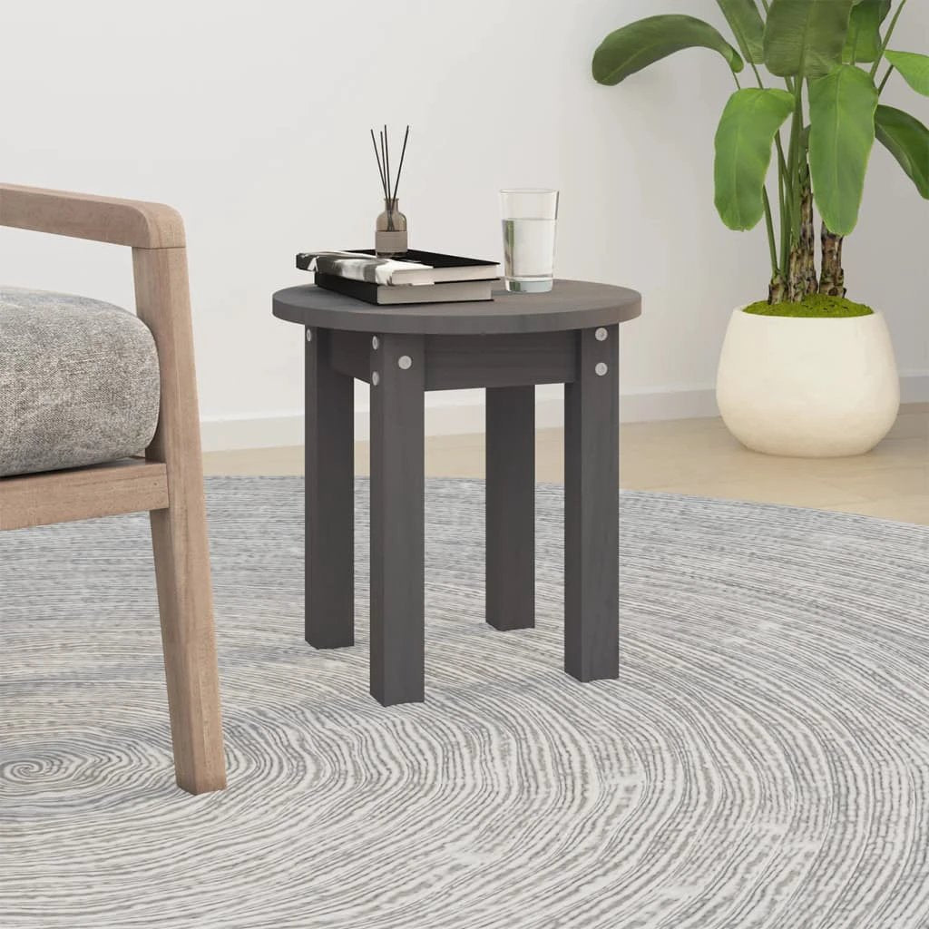 VidaXL Round Coffee Table Diameter 35 Cm Solid Pine Wood For Small Living Rooms Decor by vidaXL