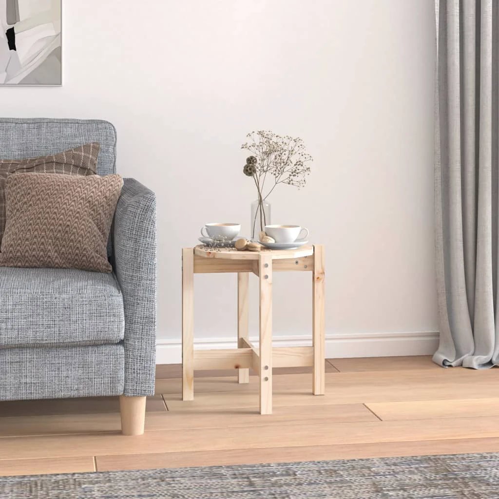 vidaXL VidaXL Coffee Table Diameter 62.5 cm by 45 cm Solid Pine Wood Rustic Living Room Decor - Coffee Table