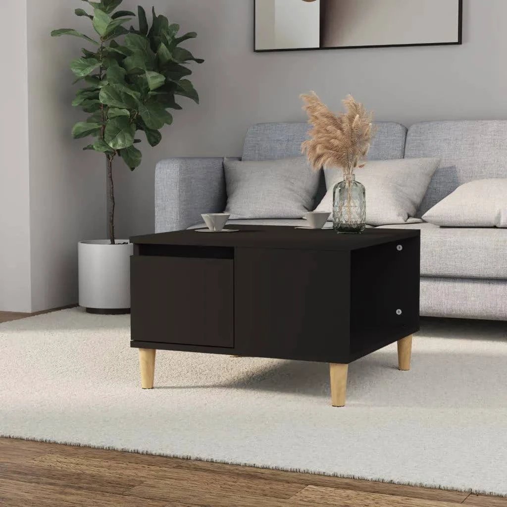 vidaXL VidaXL Coffee Table 55x55x36.5 cm Engineered Wood Moisture-Resistant White Finish For Living Room Decor - Coffee Table
