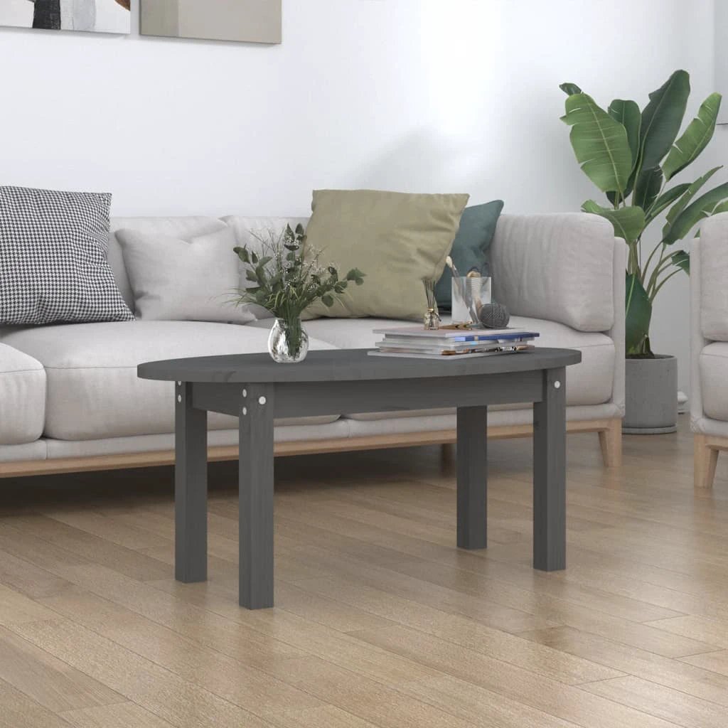 vidaXL vidaXL Coffee Table 110x55x45 cm Solid Pine Wood Rustic Finish For Living Room Decor - Coffee Table