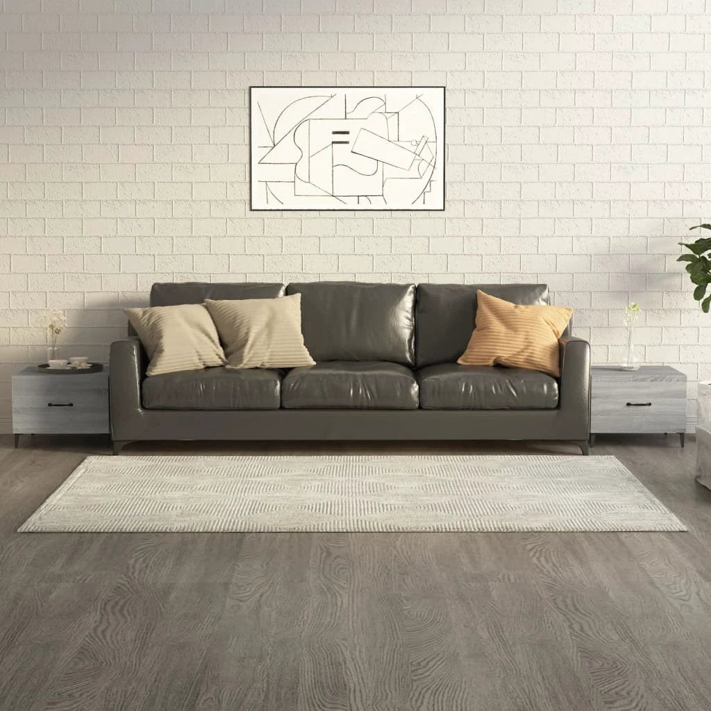 VidaXL Coffee Table 50x50x40 cm Smoked Oak Top With Metal Legs Living Room Decor by vidaXL