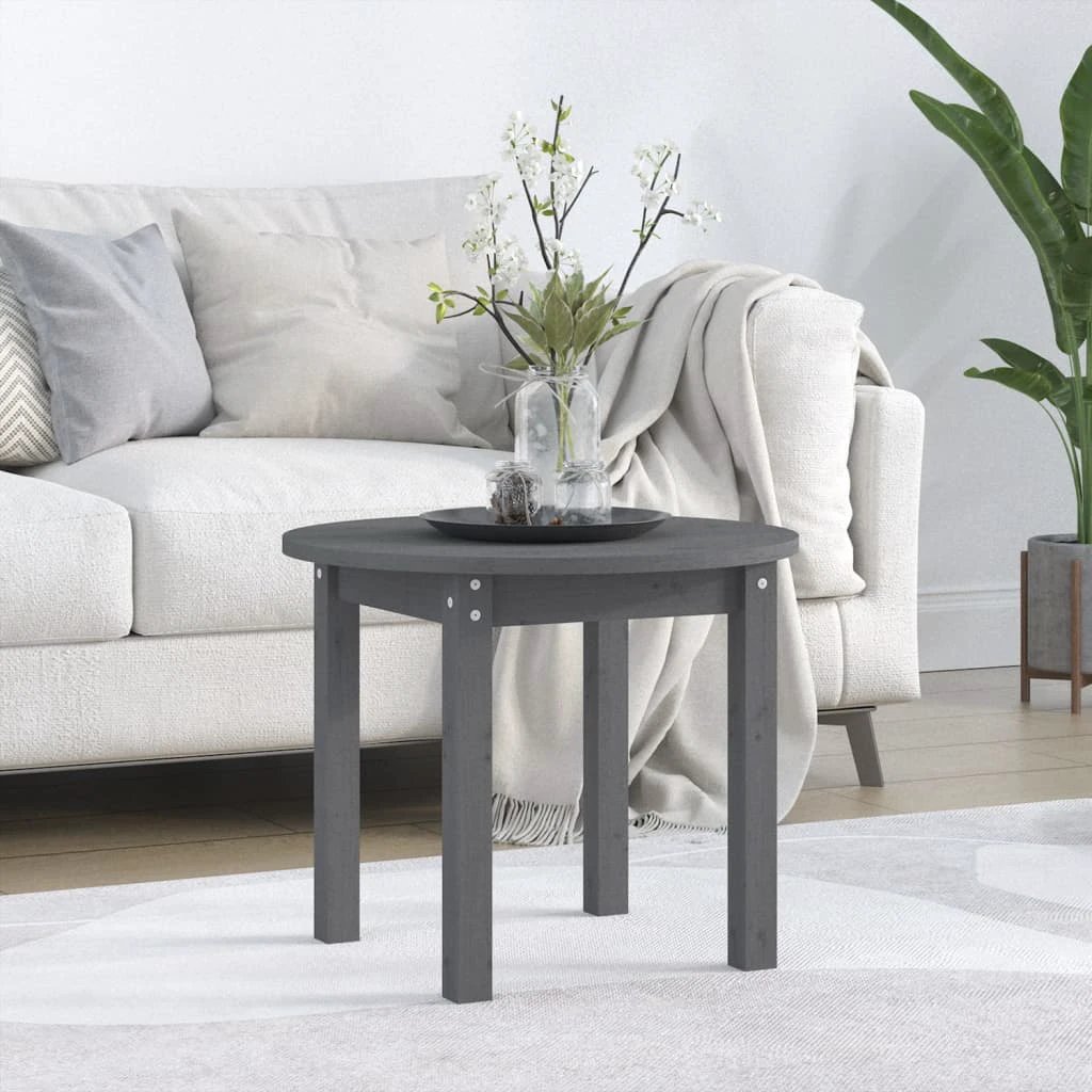 VidaXL Coffee Table 55x45 cm Solid Pine Wood Natural Finish For Living Room Decor by vidaXL