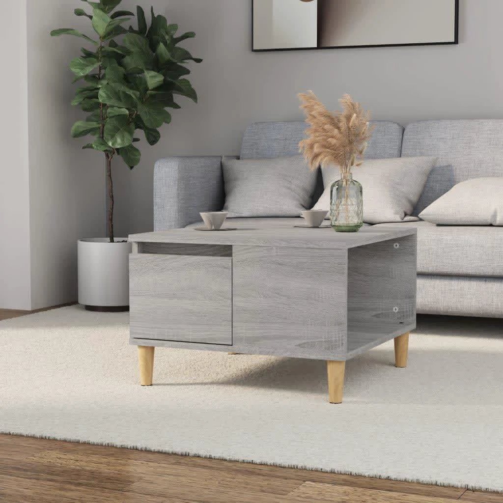 vidaXL VidaXL Coffee Table 55x55x36.5 cm Engineered Wood Moisture-Resistant White Finish For Living Room Decor - Coffee Table