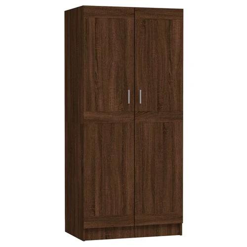 vidaXL vidaXL Engineered Wood Wardrobe 82.5x51.5x180 cm Smoked Oak Finish with Ample Storage for Home Organization - Wardrobe