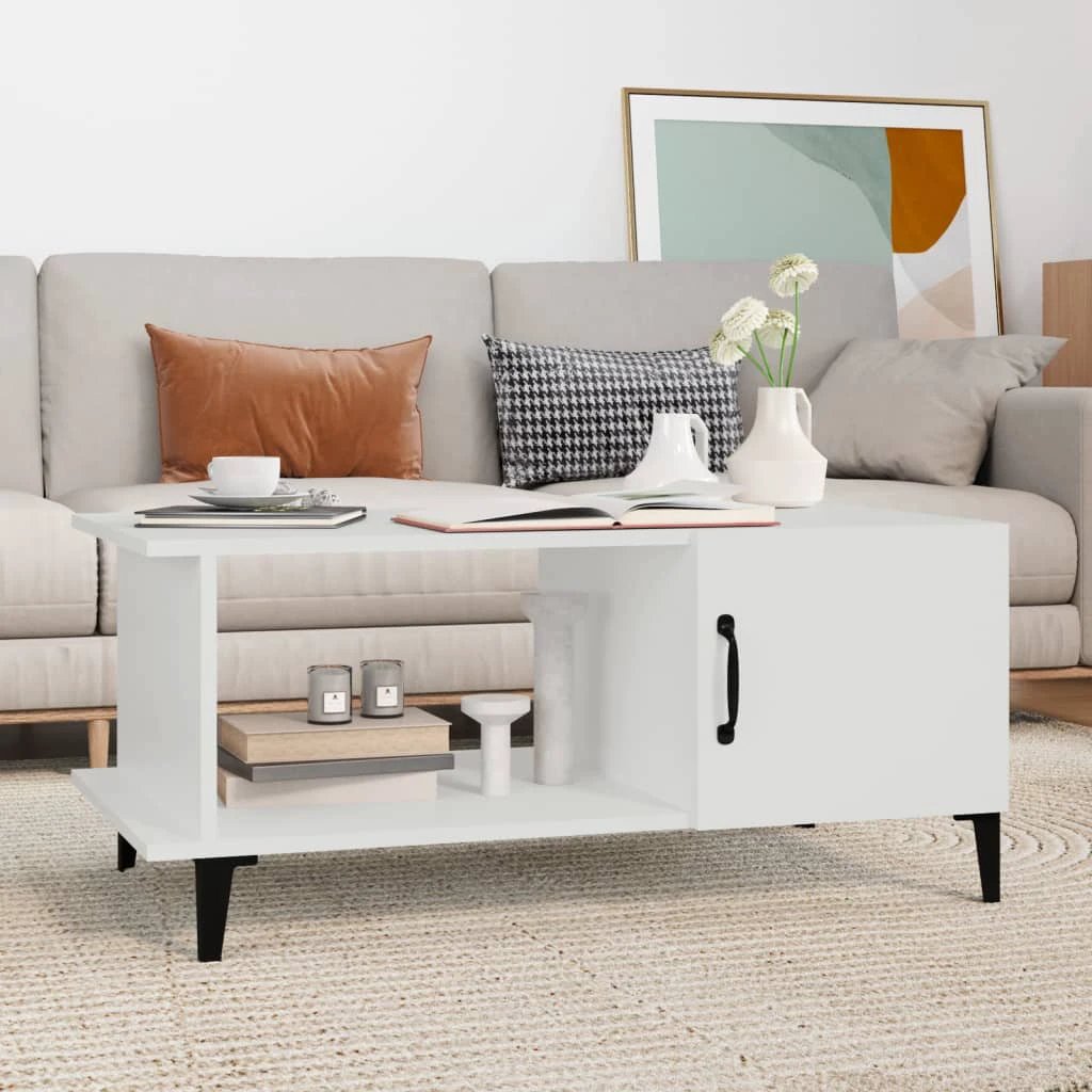 VidaXL Coffee Table 90x50x40 cm Smoked Oak Engineered Wood With Storage Cabinet For Living Room by vidaXL