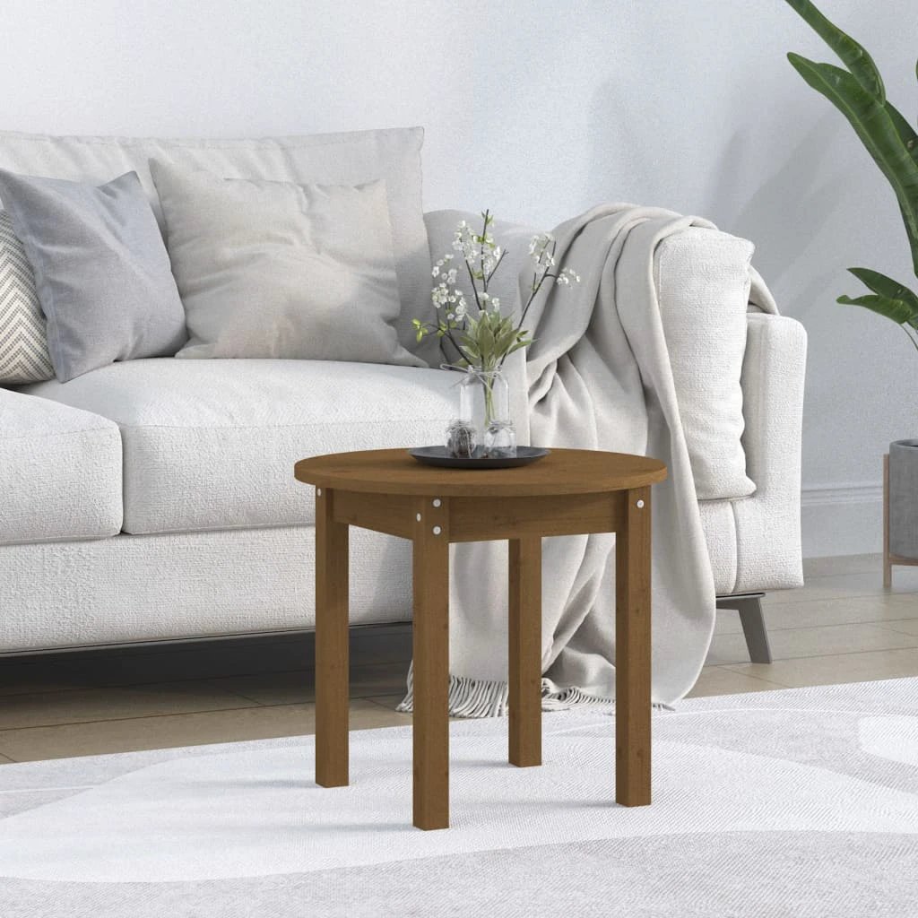 VidaXL Coffee Table 55x45 cm Solid Pine Wood Natural Finish For Living Room Decor by vidaXL