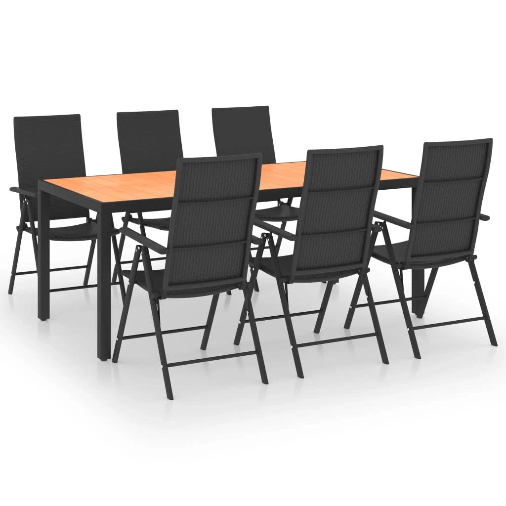 vidaXL VidaXL Garden Dining Set 7Piece Weatherproof Rattan Outdoor - Garden Set