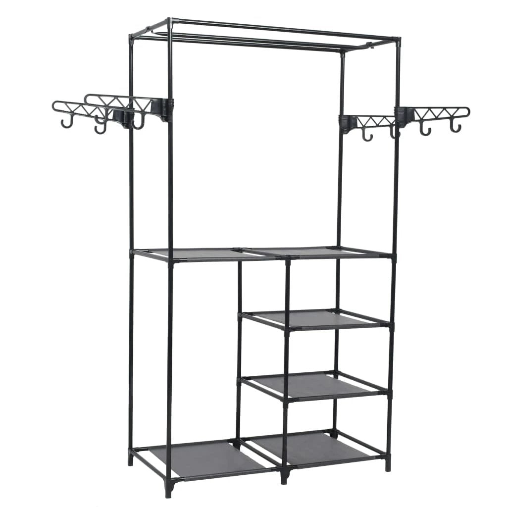vidaXL VidaXL Clothes Rack 87x44x158 Cm Black Steel - Wardrobe