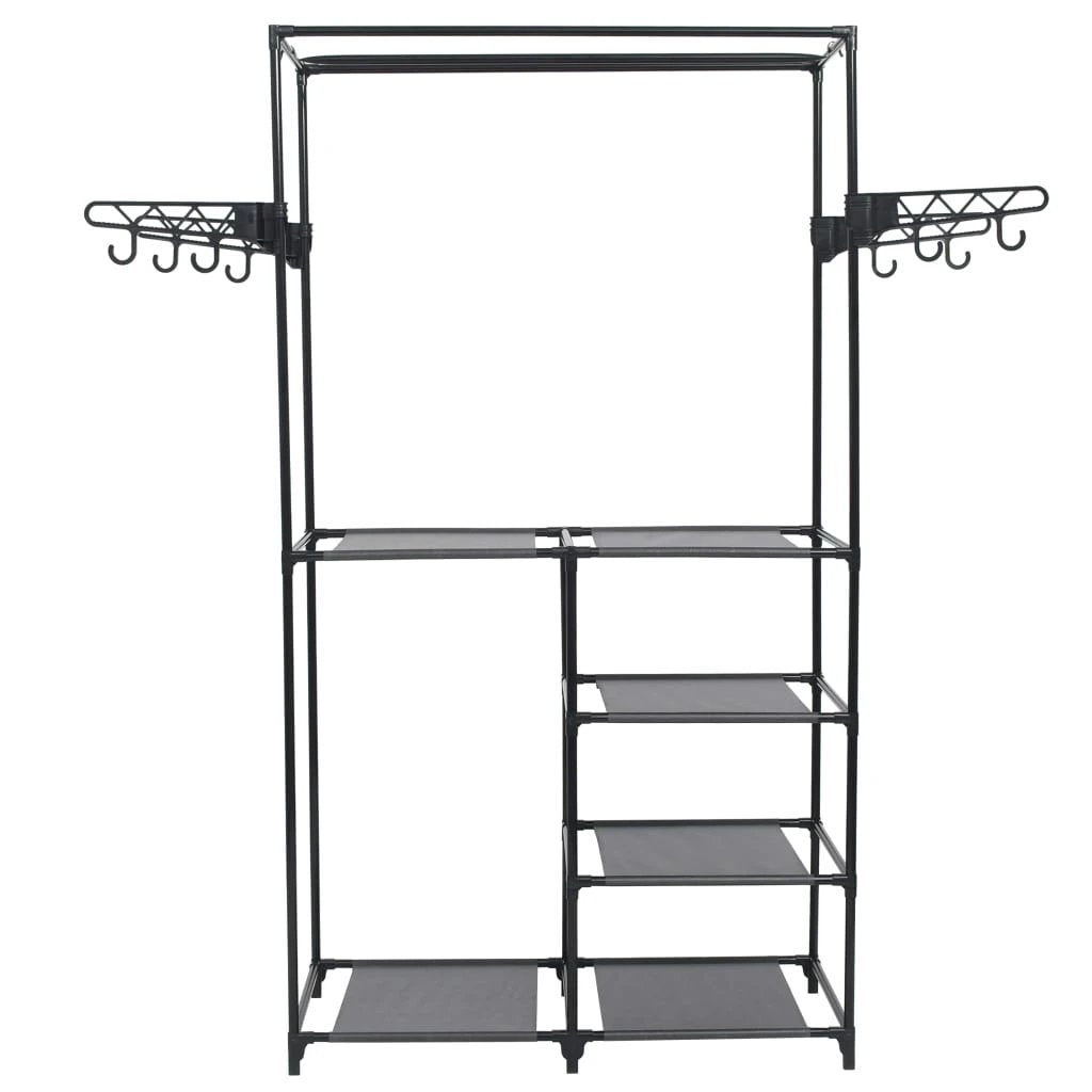 vidaXL VidaXL Clothes Rack 87x44x158 Cm Black Steel - Wardrobe