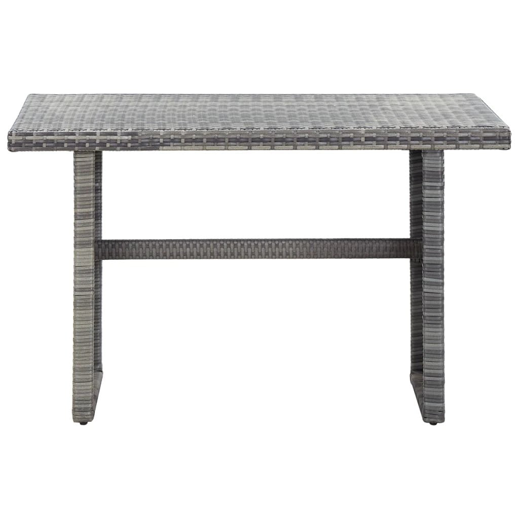 vidaXL Garden Table Brown 110x60x67 cm Poly Rattan by vidaXL