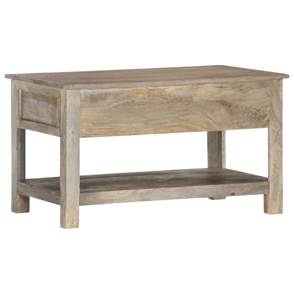 vidaXL vidaXL Coffee Table 82x52x47 cm Solid Mango Wood Antique Style For Rustic Living Room Decor - Coffee Table
