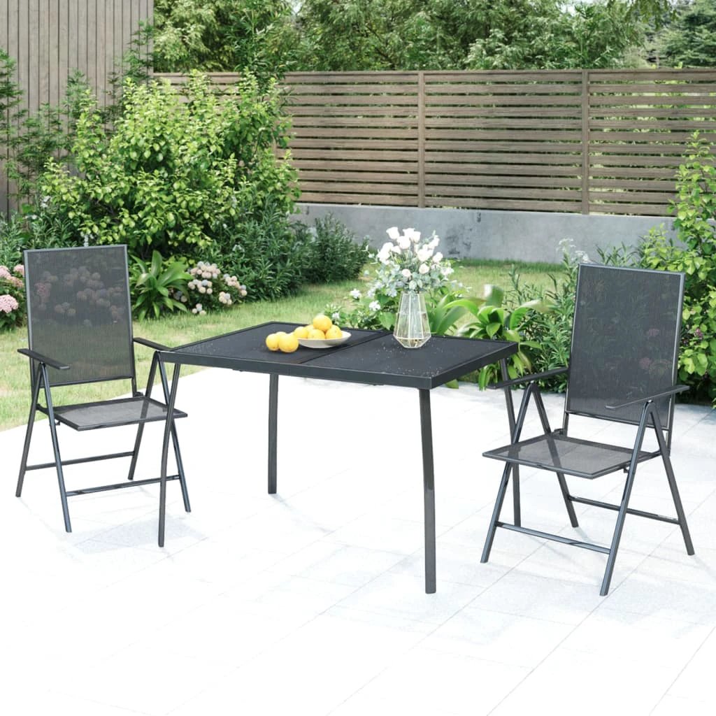 vidaXL vidaXL Garden Table Anthracite 50x50x72 cm Steel Mesh - Uncategorized Garden Table