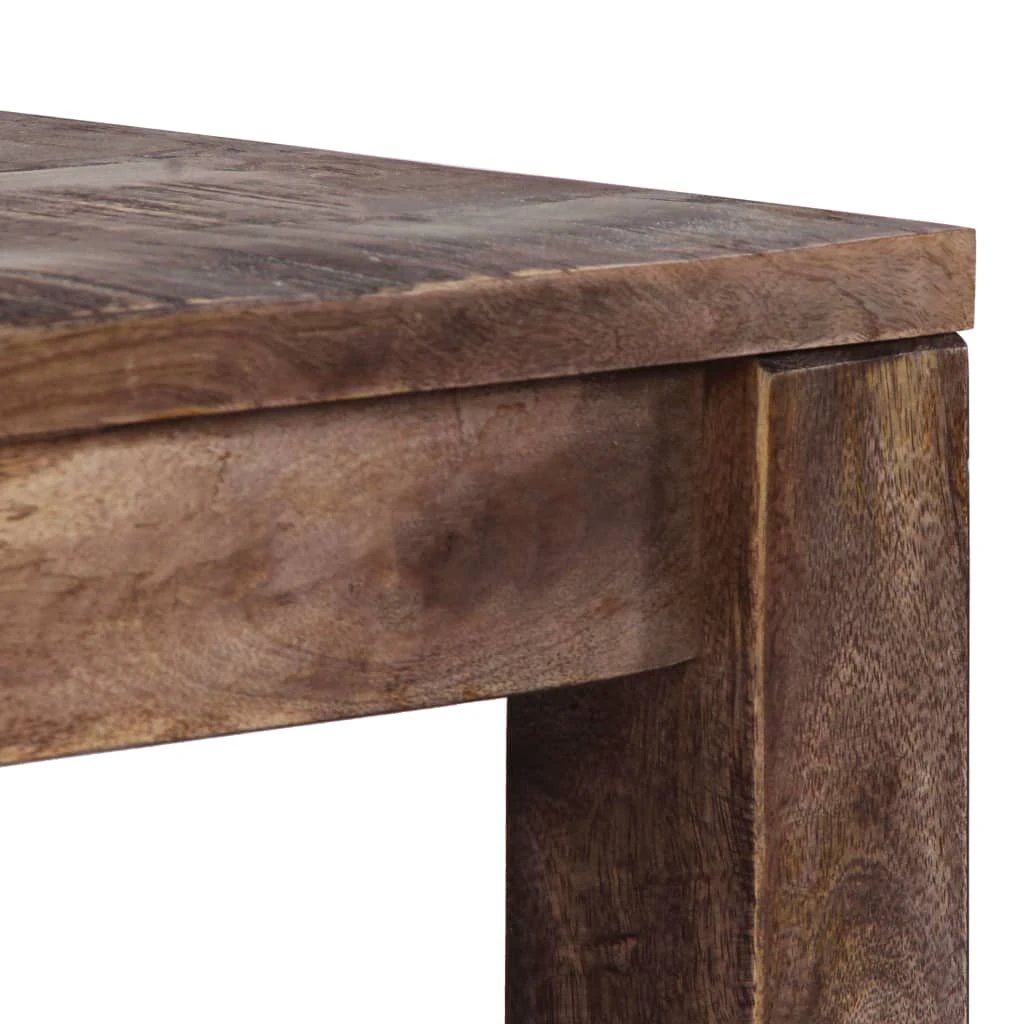 vidaXL Rustic Mango Wood Coffee Table 50x50x35 Cm Solid Top Ideal for Living Room Decor - Coffee Table