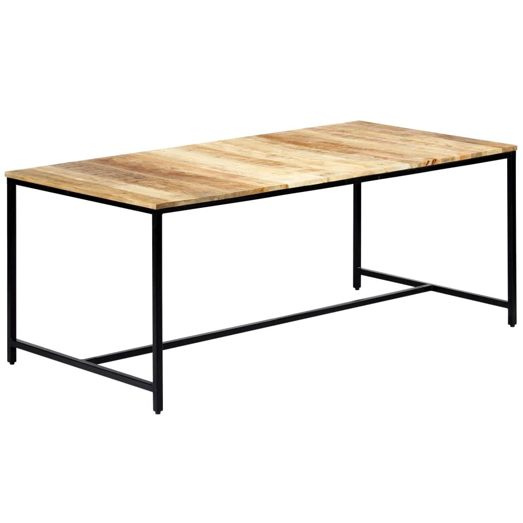 vidaXL Dining Table 180x90x75 cm Solid Rough Mango Wood by vidaXL